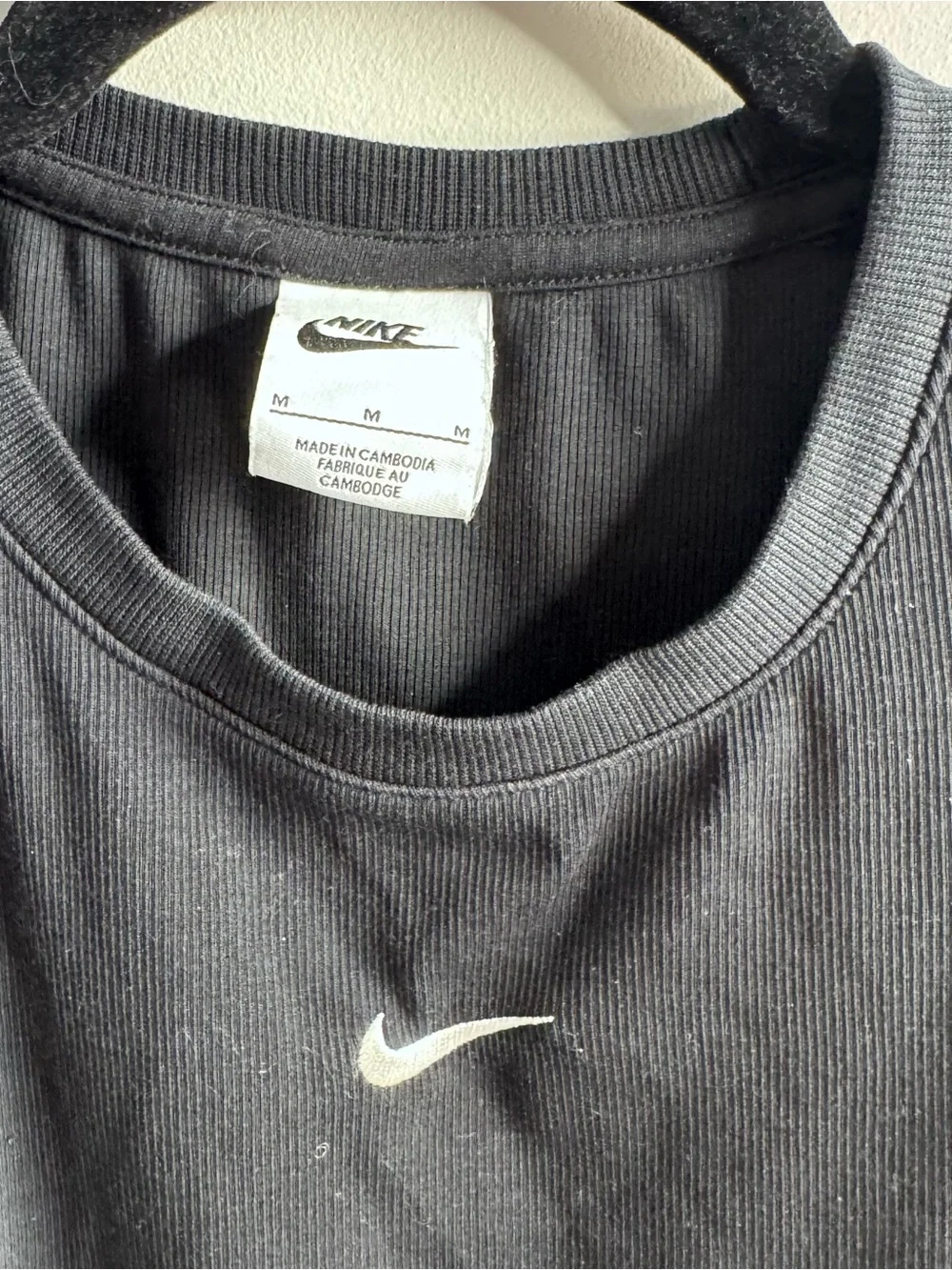 Nike Women’s Black Ribbed Crop Tank